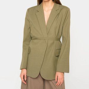 Frankie Shop Blazer with Thin Wrap Belt